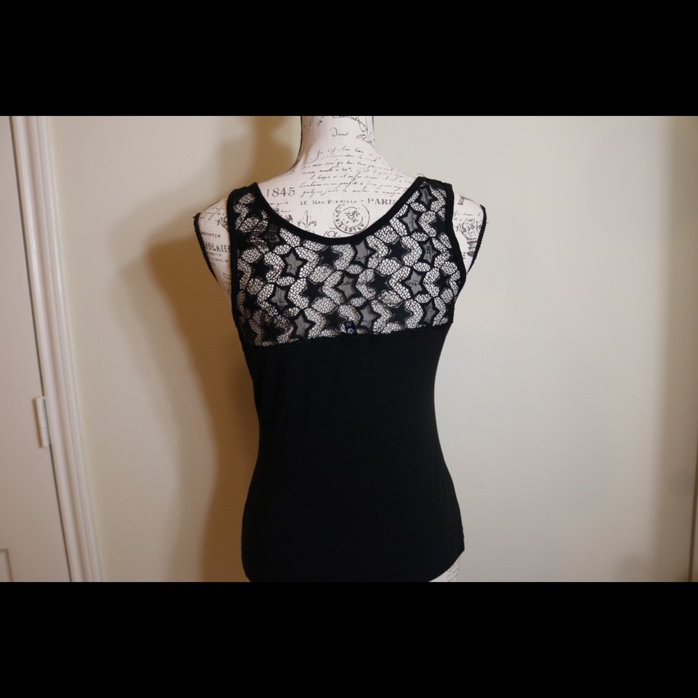 New Tart Intimates star lace open back tank top